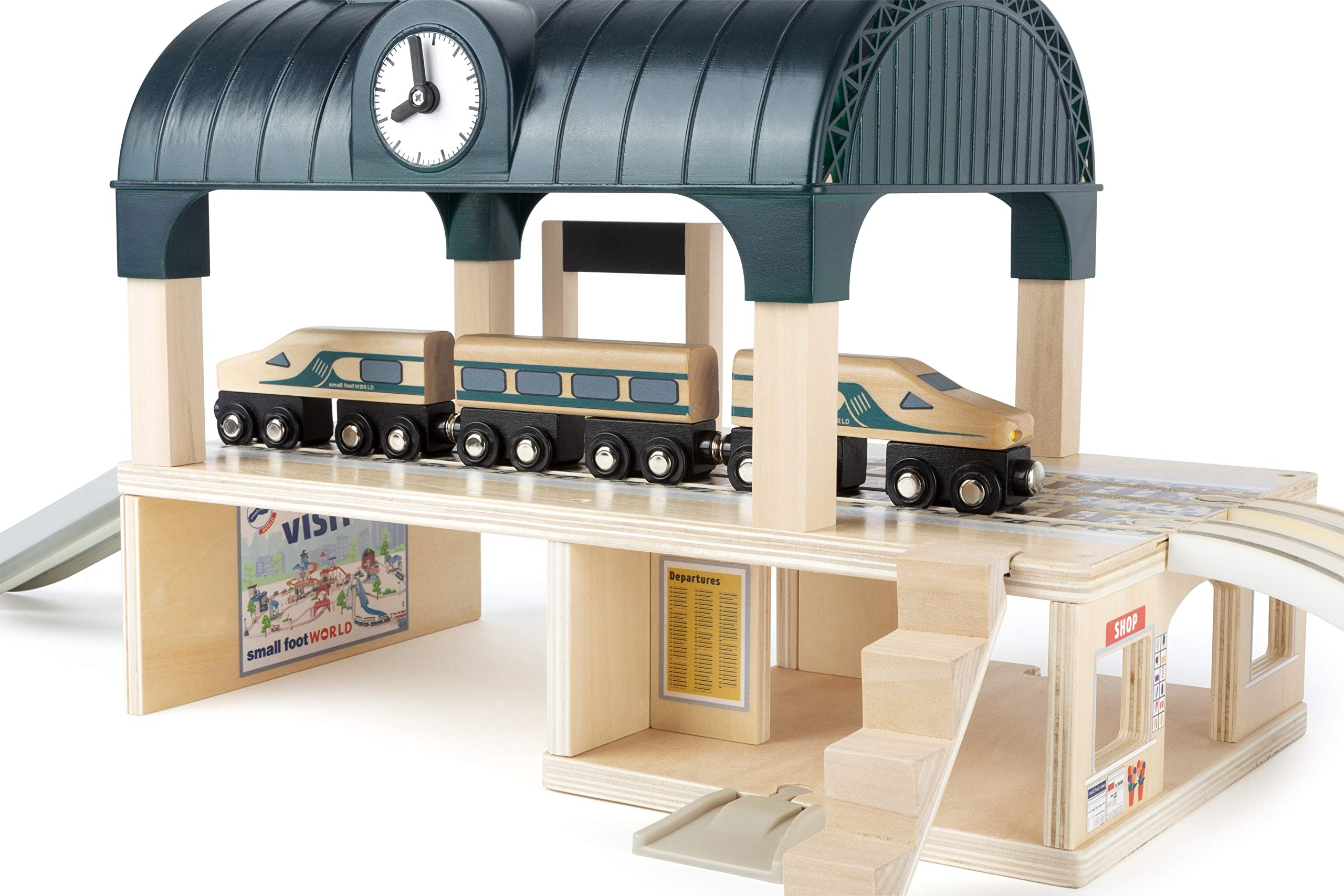 smallfoot 11235 Stazione treno legno 2 piani con accessori