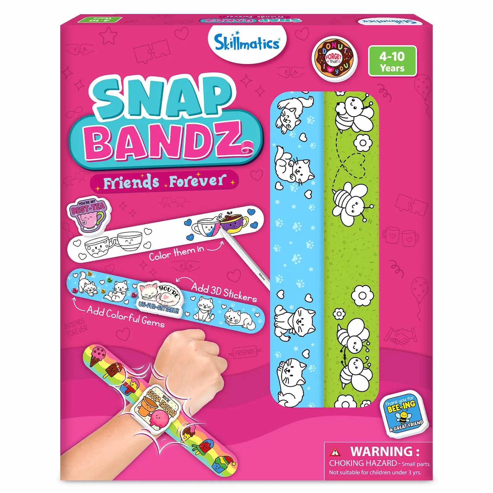 Skillmatics Snap Bandz Friendship Bands kit braccialetti