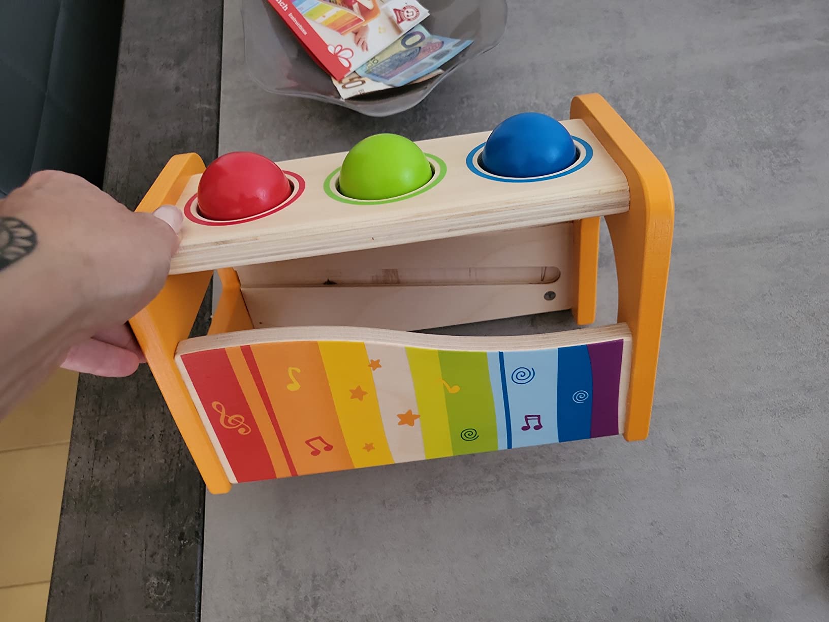 Hape banco palline xilofono in legno per bambini