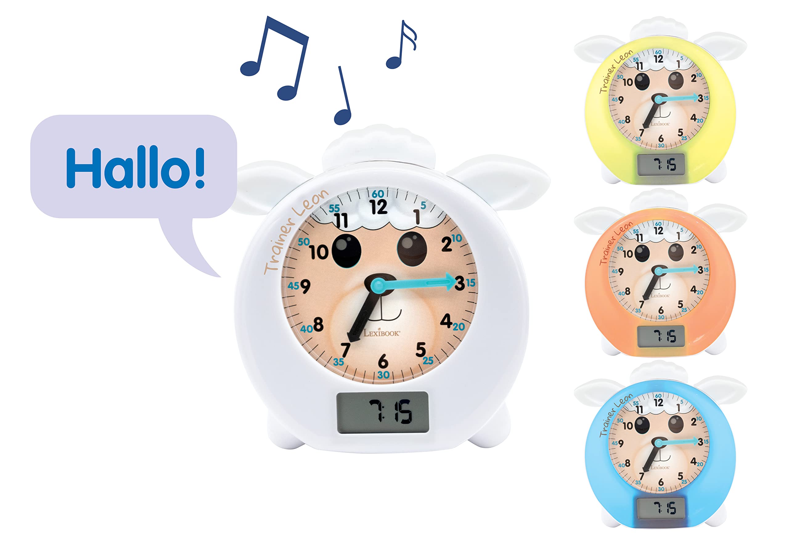 Lexibook Trainer Leon RLT101DE sveglia bambini bianco con storie