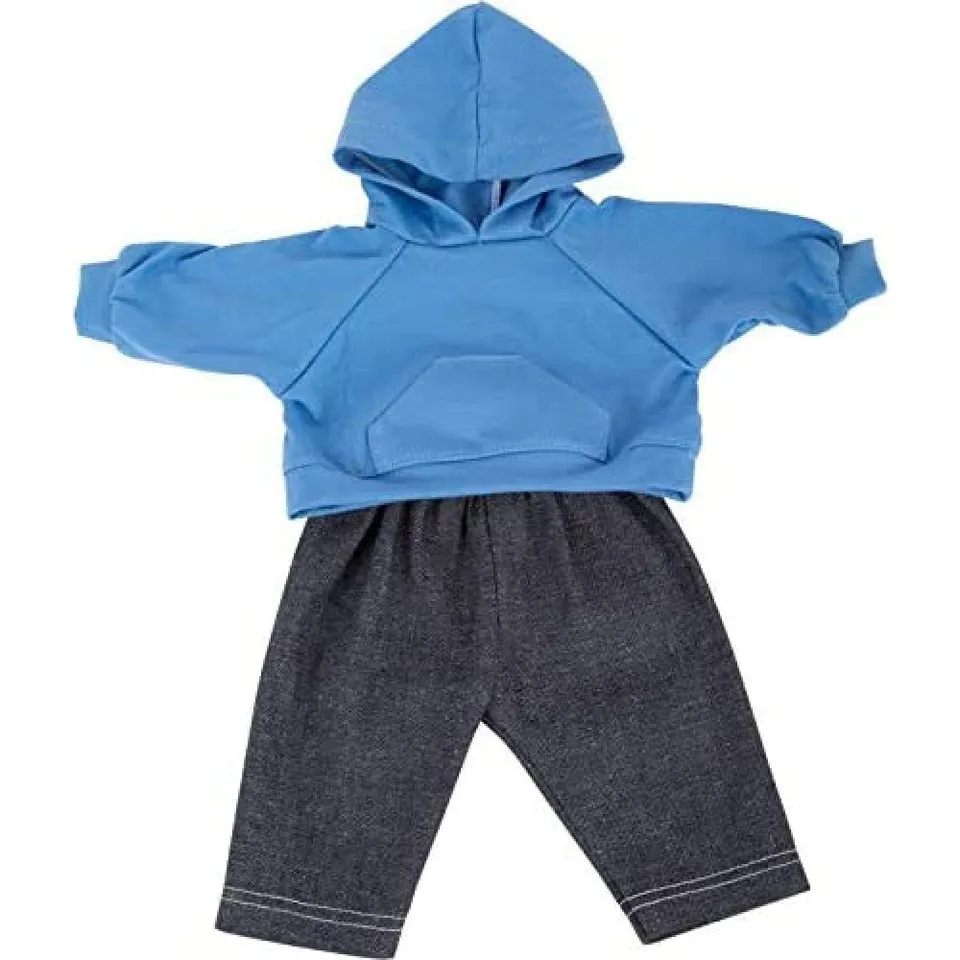 smallfoot 11779 vestiti bambole felpa blu jeans 35-42 cm