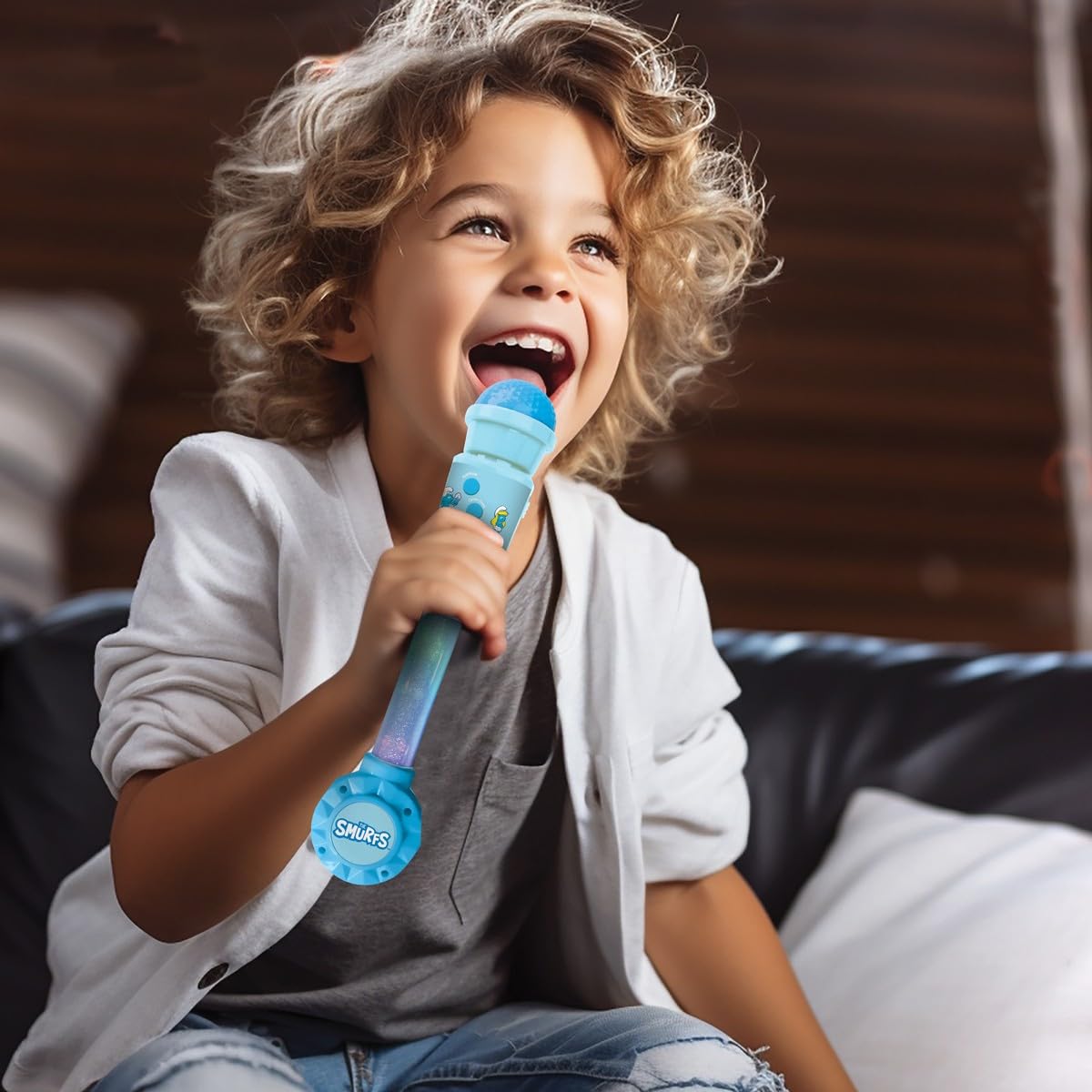 Lexibook Puffi MIC90SF microfono luminoso blu aux-in