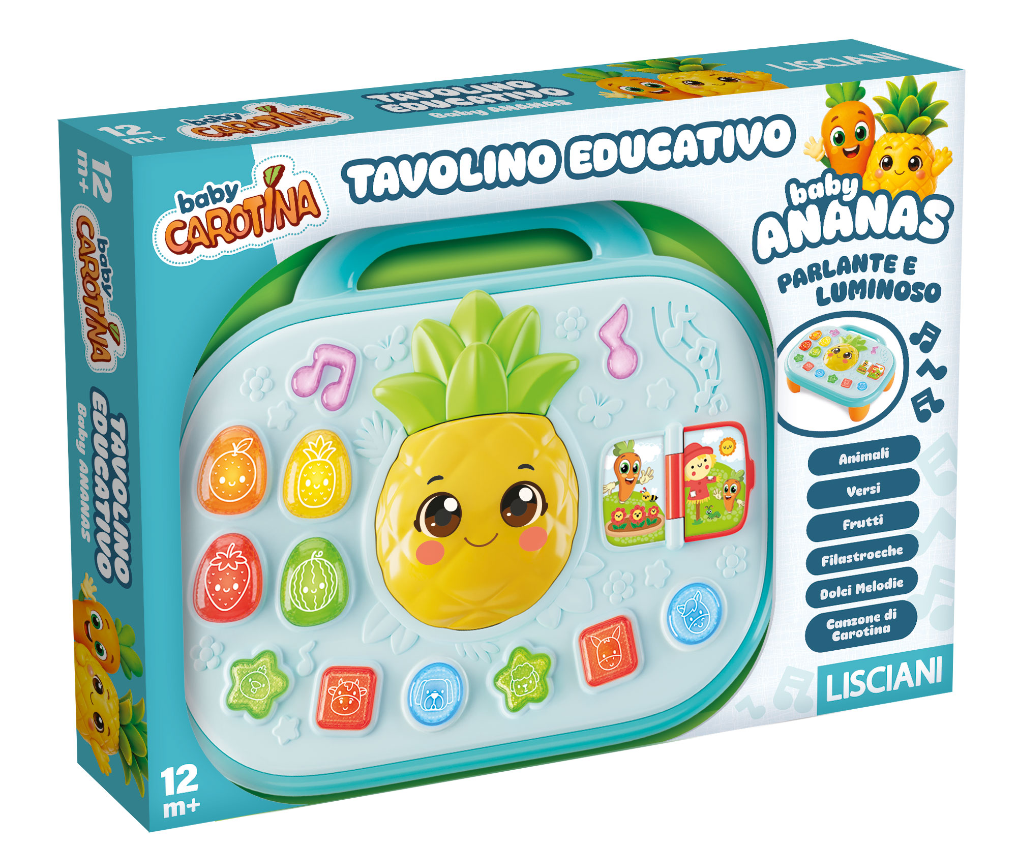 Lisciani Carotina Baby Tavolino Baby Ananas gioco interattivo
