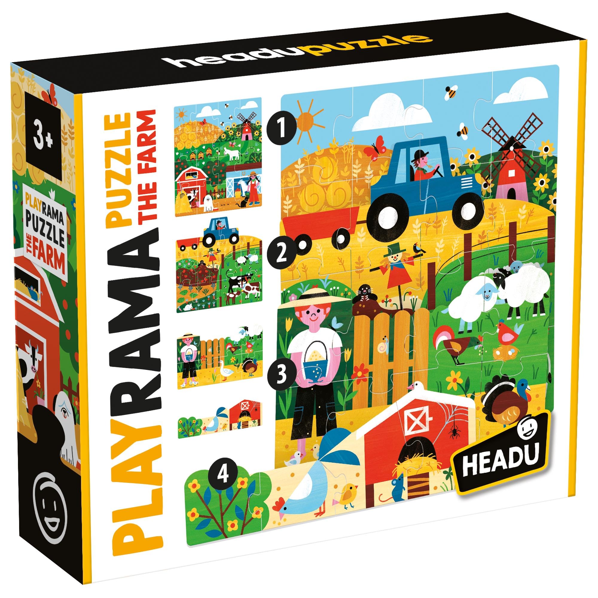 Headu Playrama The City MU55331 puzzle bambini 3-8 anni
