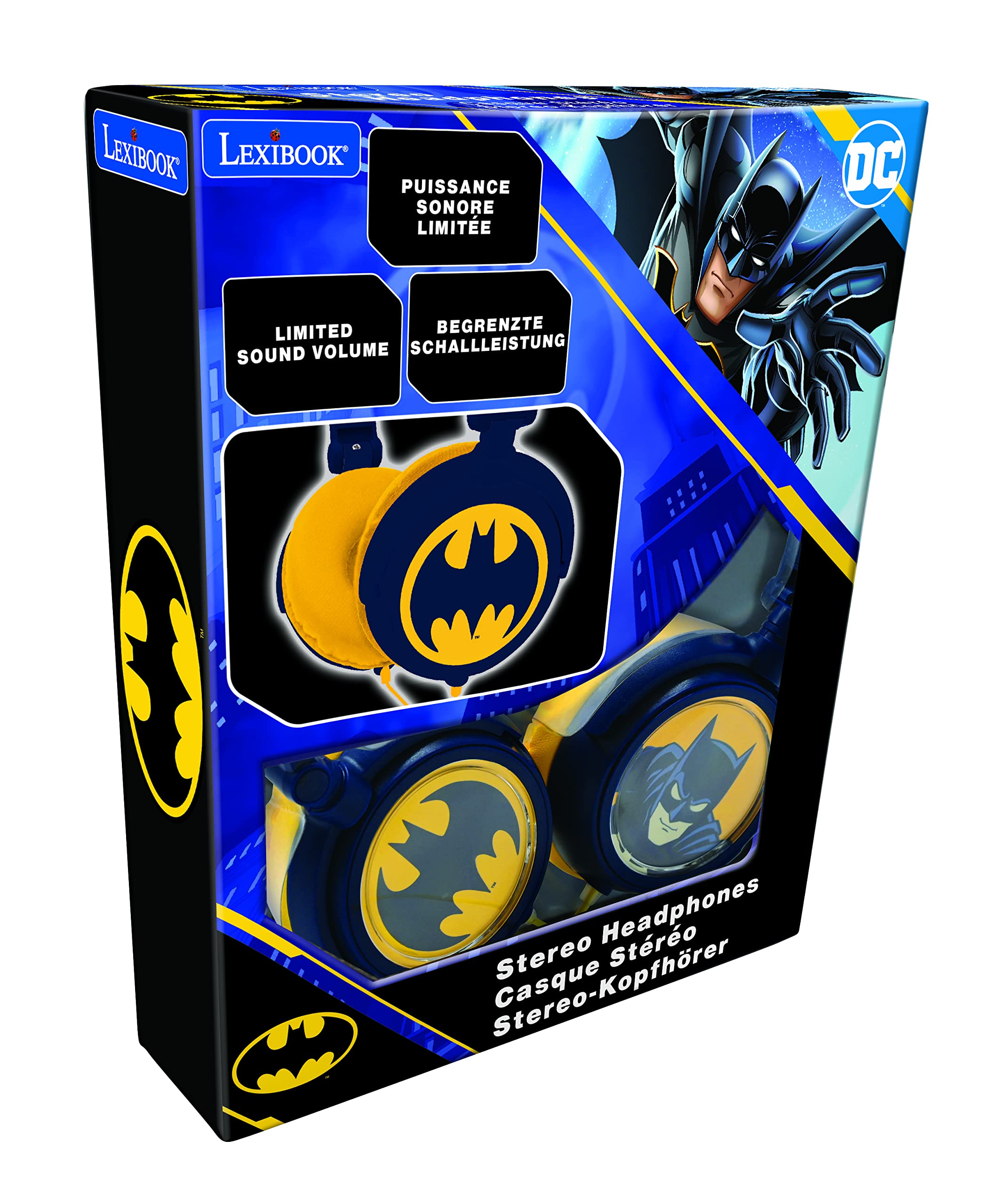 Lexibook Batman HP015BAT cuffie bambini blu arancio