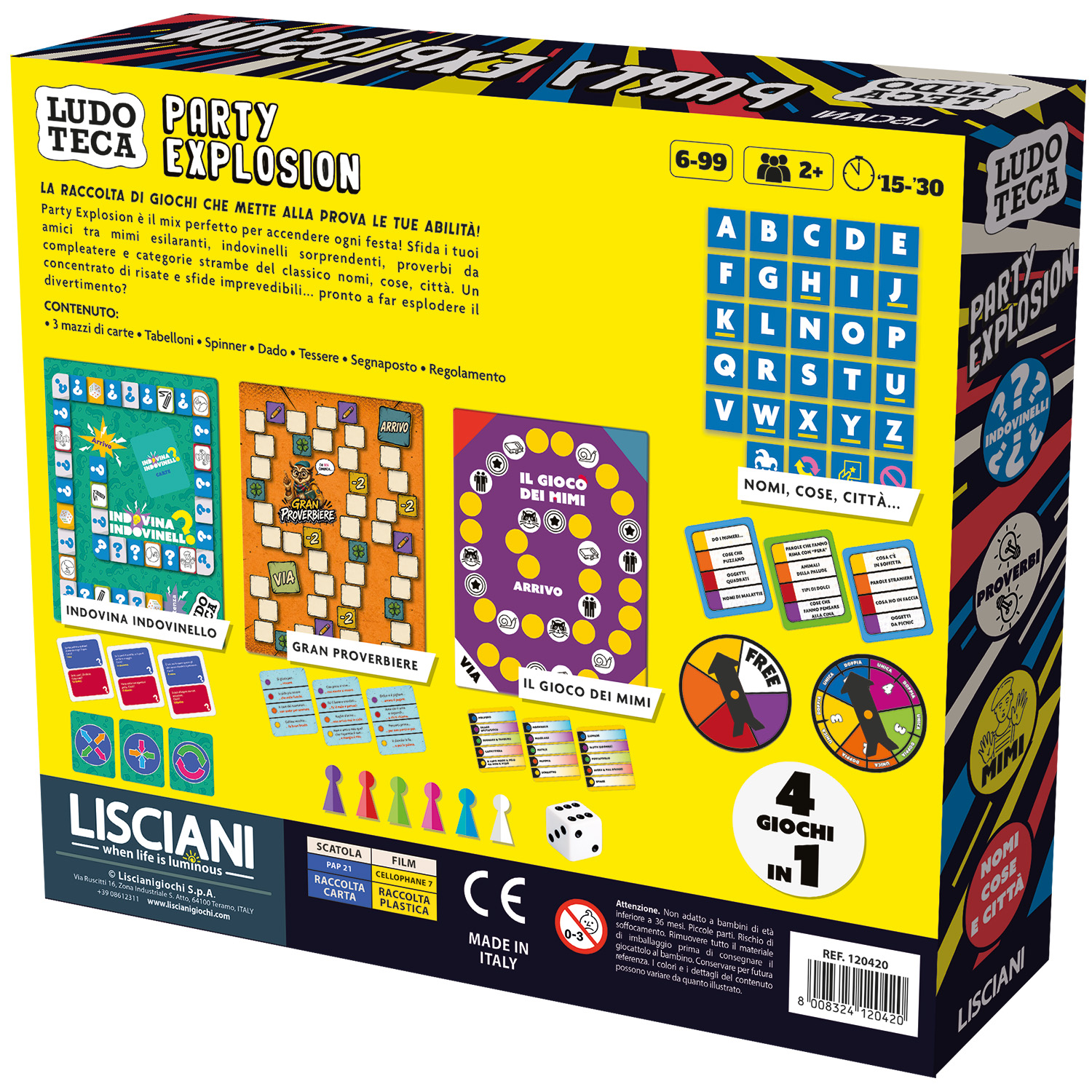 Lisciani Ludoteca Party Explosion gioco feste con mimi