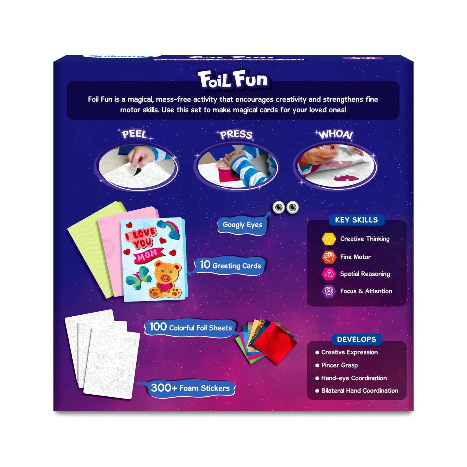 Skillmatics Foil Fun Card Making kit biglietti 4-9 anni