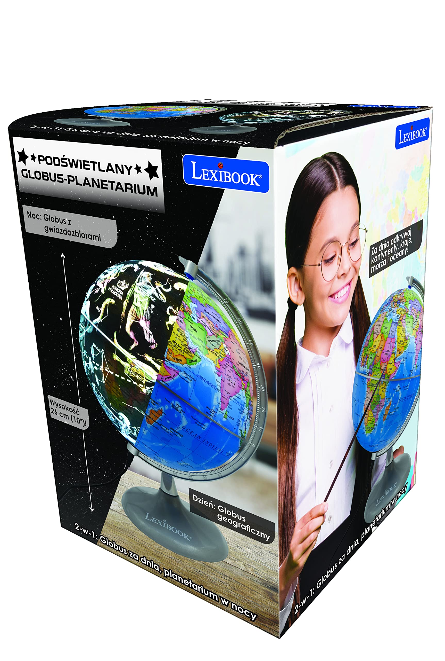 Lexibook NLJ185PL mappamondo planetario illuminato