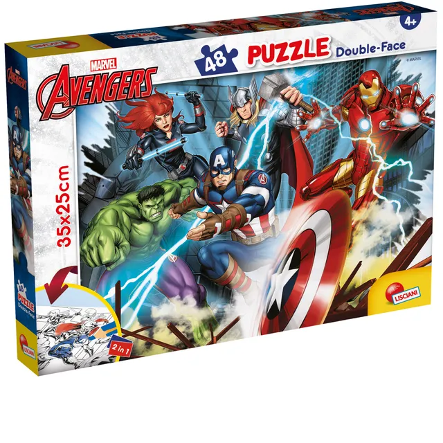 Lisciani Marvel Df M-Plus 48 Avengers puzzle 48 pezzi da colorare