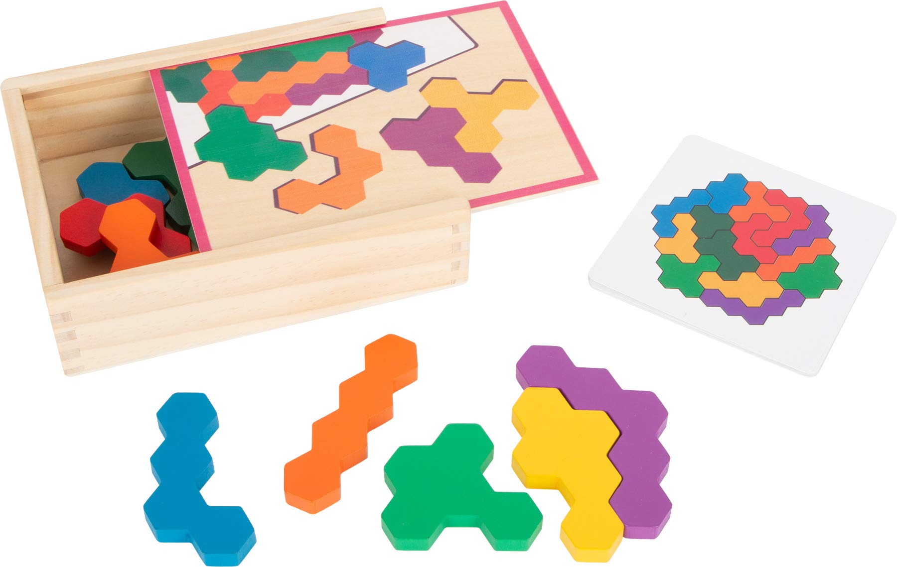 smallfoot Puzzle Esagono Classico gioco didattico legno 10 esercizi