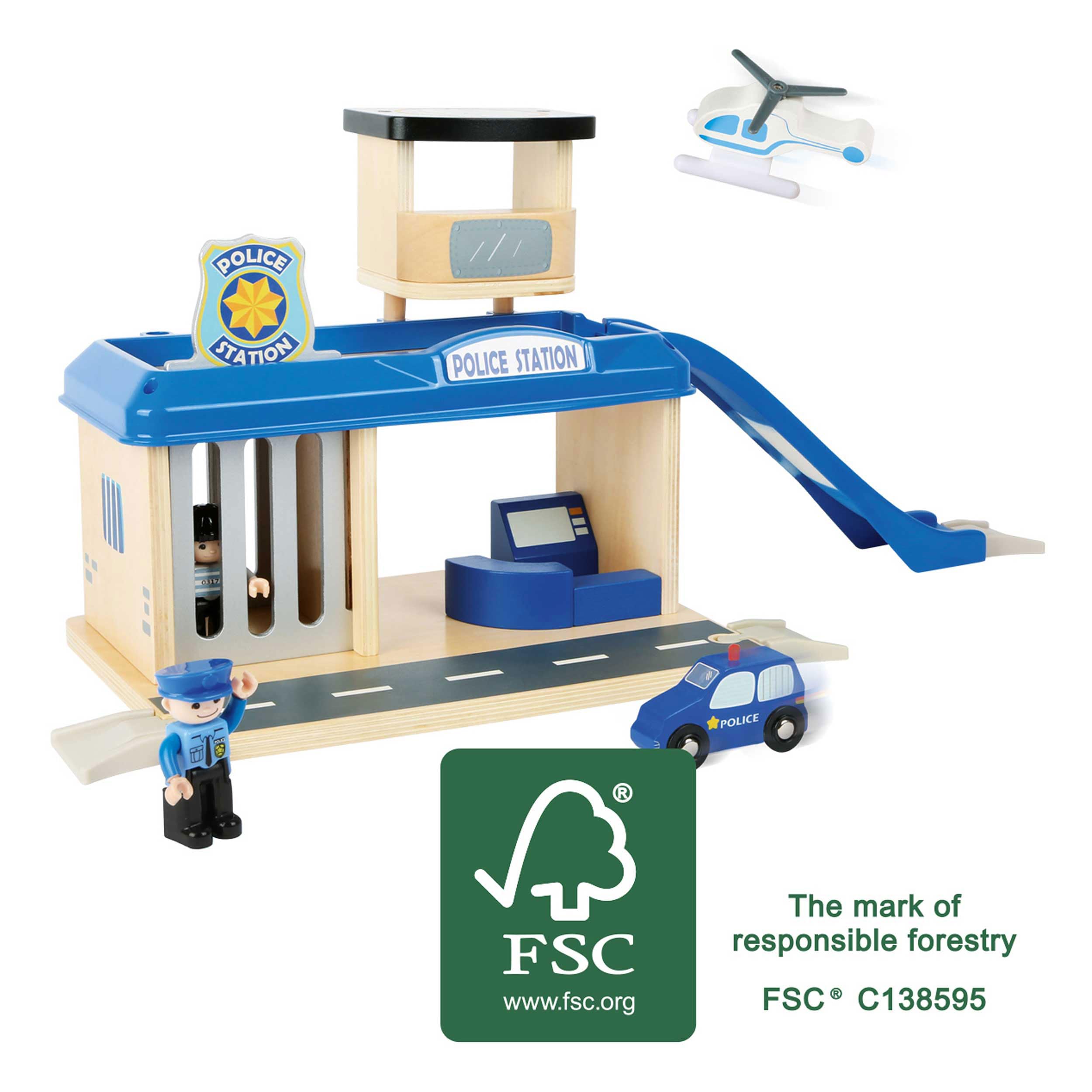 smallfoot World stazione di polizia in legno con accessori