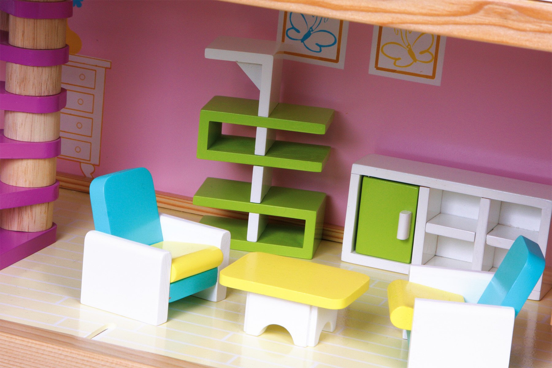 smallfoot Residence casa delle bambole legno 3 piani 23 mobili