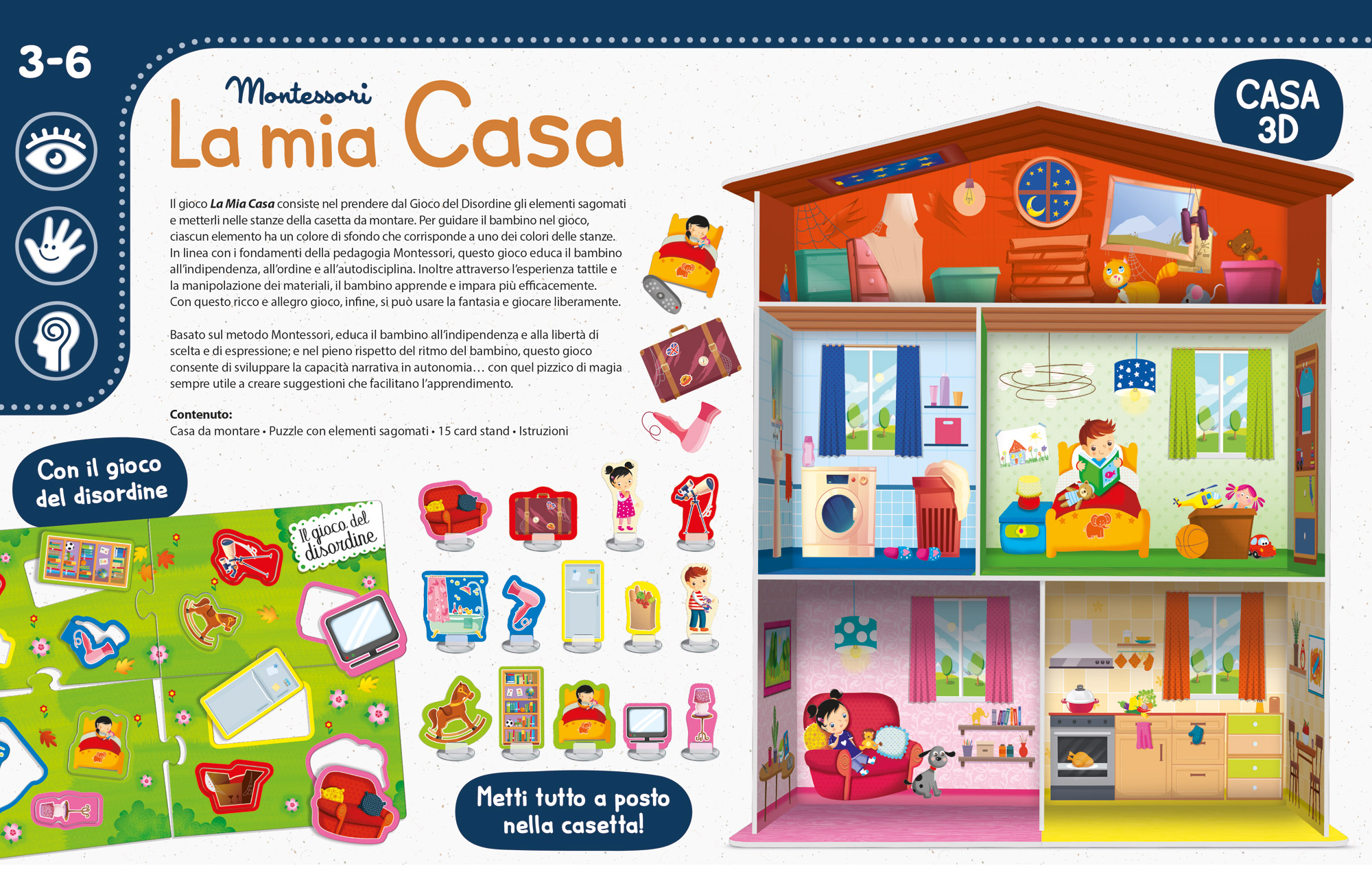 Lisciani Montessori Maxi La Mia Casa gioco educativo casetta