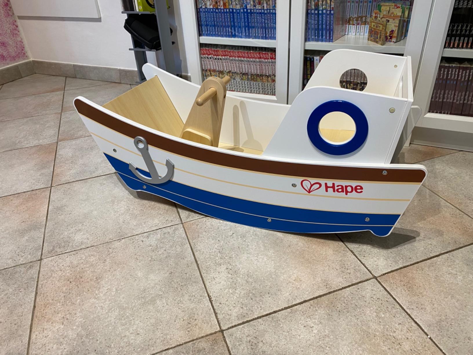 Hape Barca a Dondolo cavalcabile legno equilibrio 12 mesi