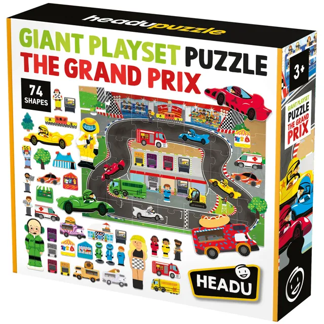 Headu Giant Playset Gran Prix puzzle gigante 42 pezzi 3+ anni