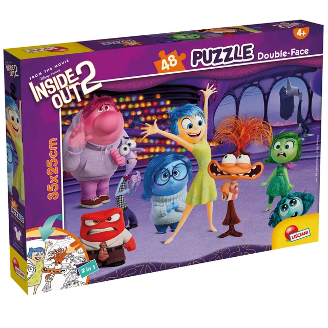 Lisciani Disney Puzzle DF M-Plus 48 pezzi Inside Out 2 da colorare