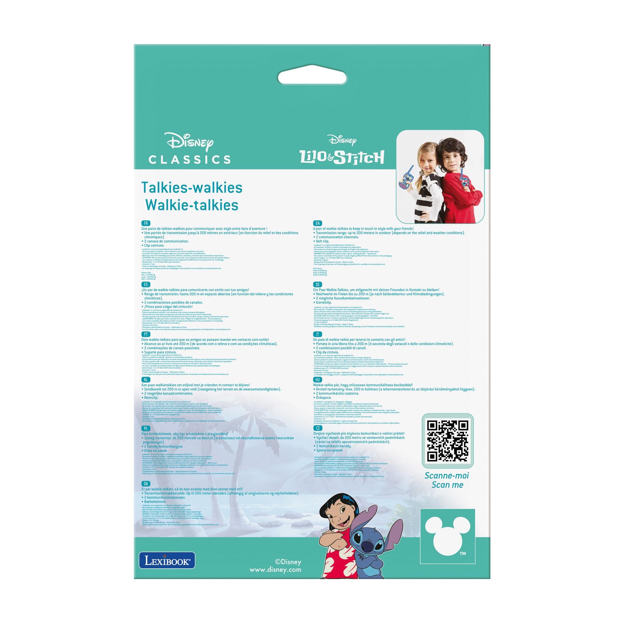 Lexibook Stitch TW12D walkie talkie blu/viola 200 m 2 pezzi