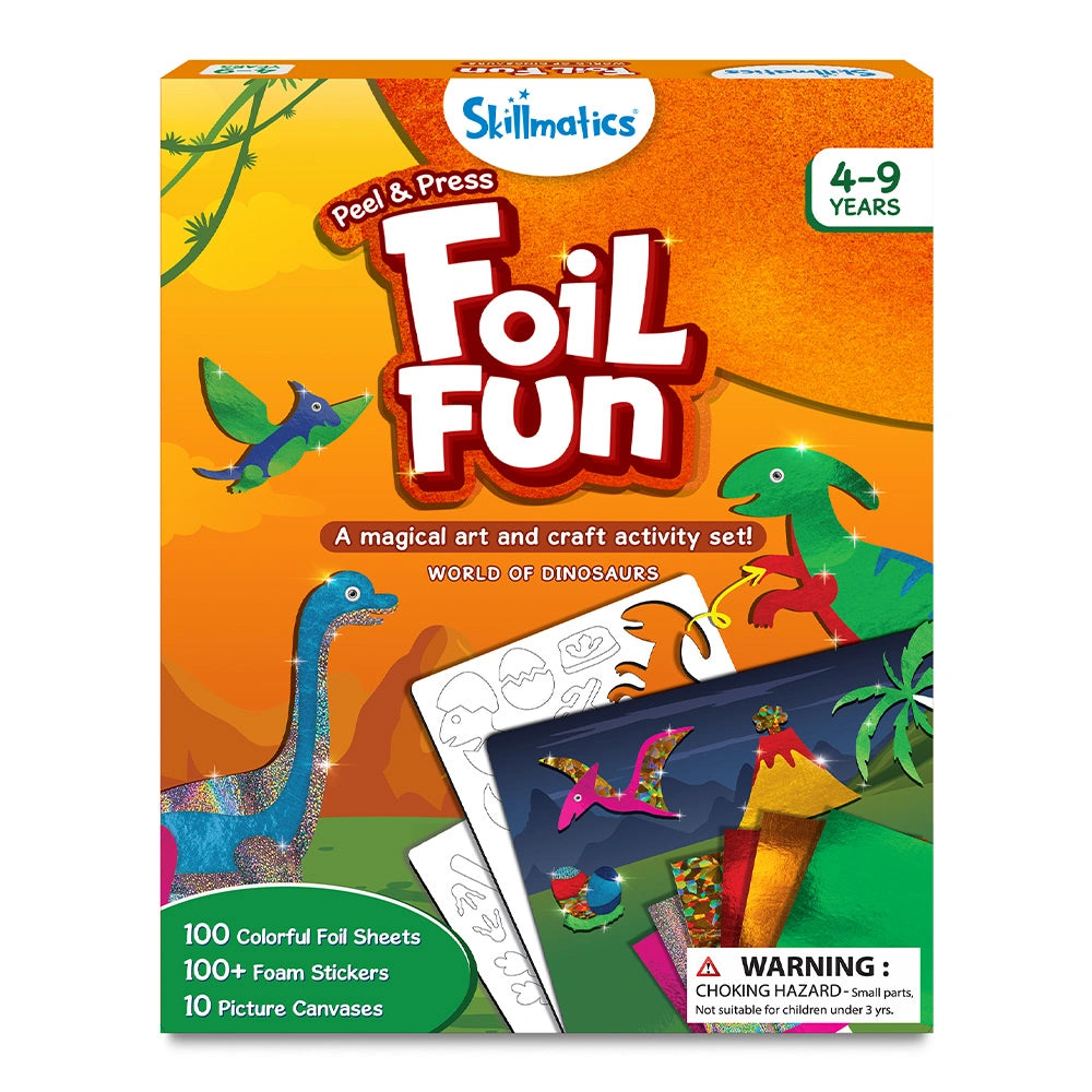 Skillmatics Foil Fun Dinosaurs kit arte foil dinosauri