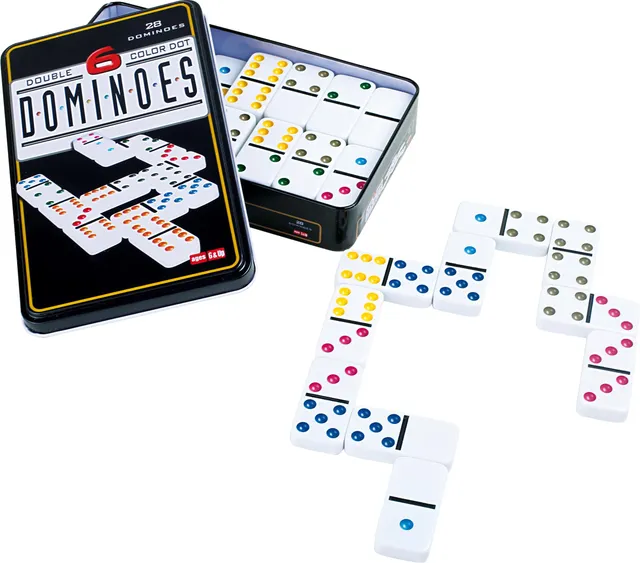 smallfoot 3494 domino 6 colori scatola metallo