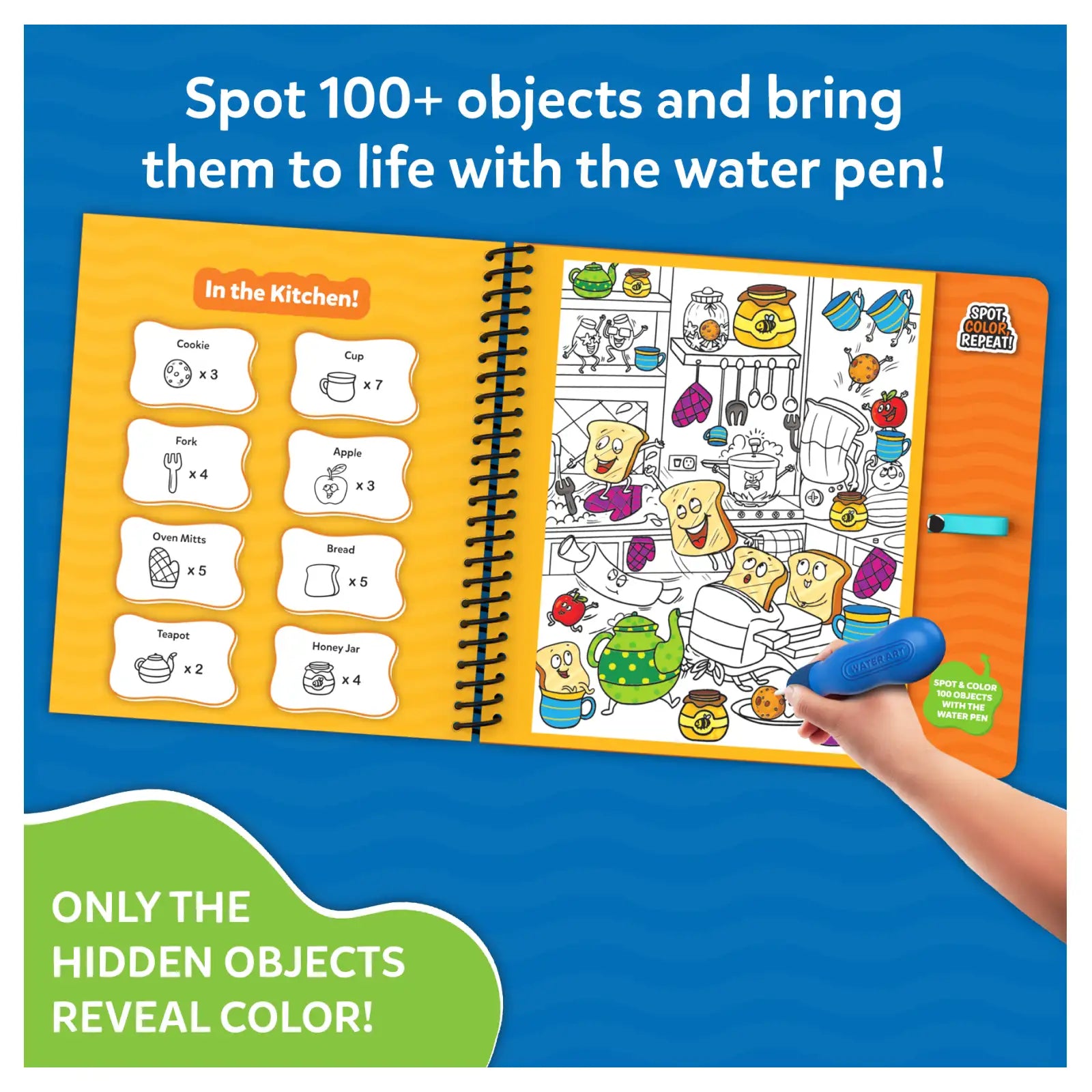 Skillmatics Seek & Splash Around the House libro acqua 4-8 anni
