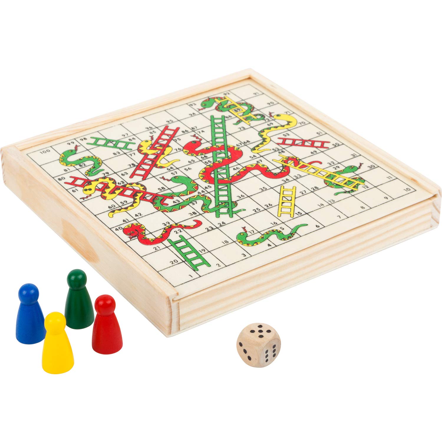 smallfoot 112211 serpenti e scale gioco da viaggio in legno