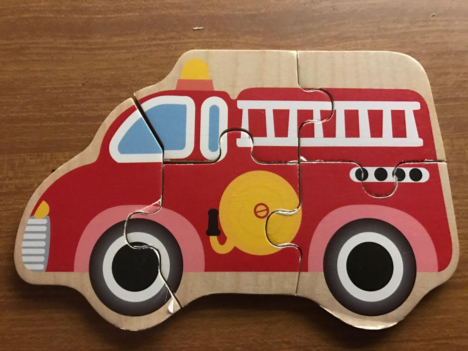 smallfoot 10549 puzzle box legno 5 puzzle veicoli