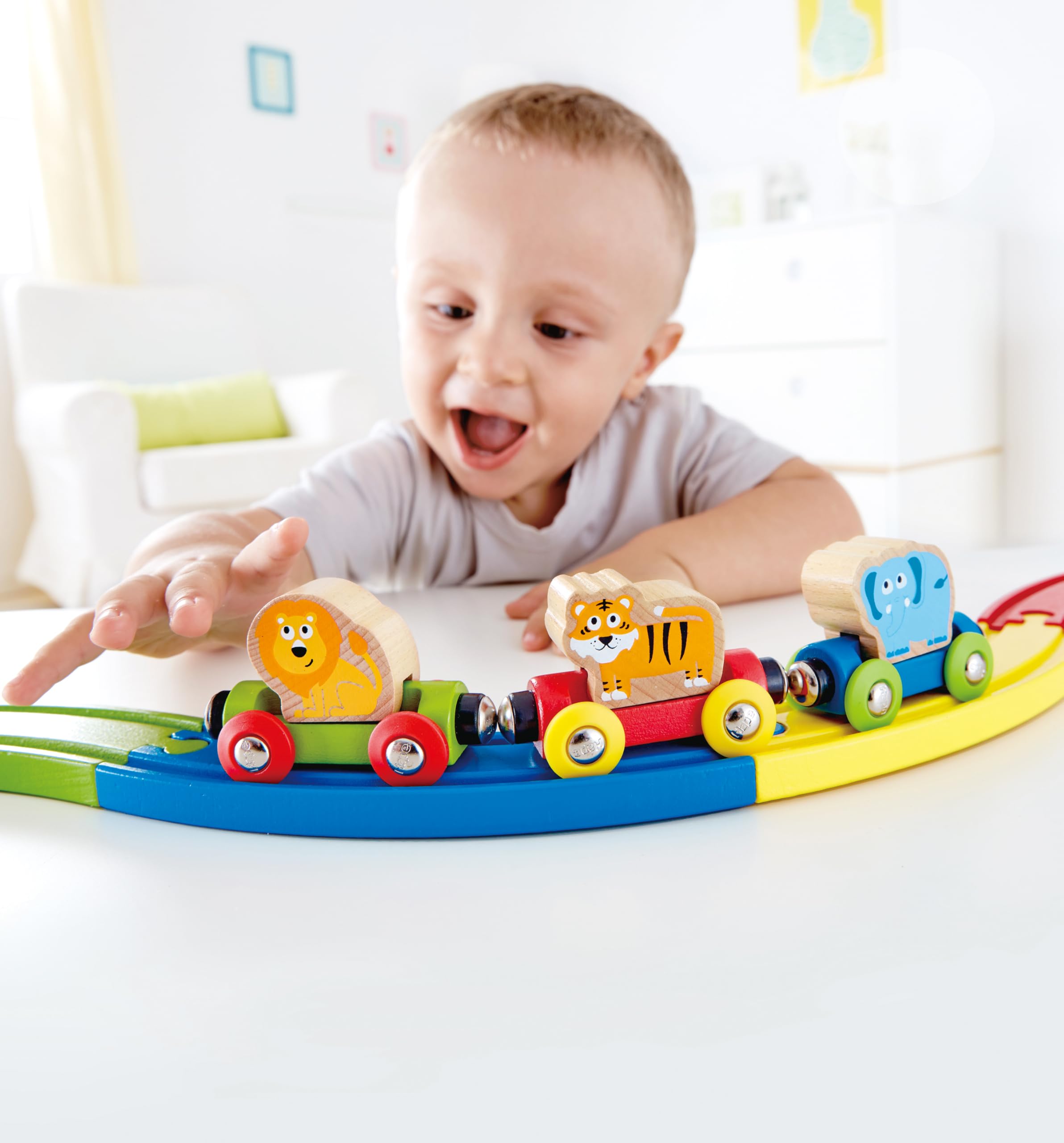 Hape Treno Viaggio Giungla trenino legno con animali