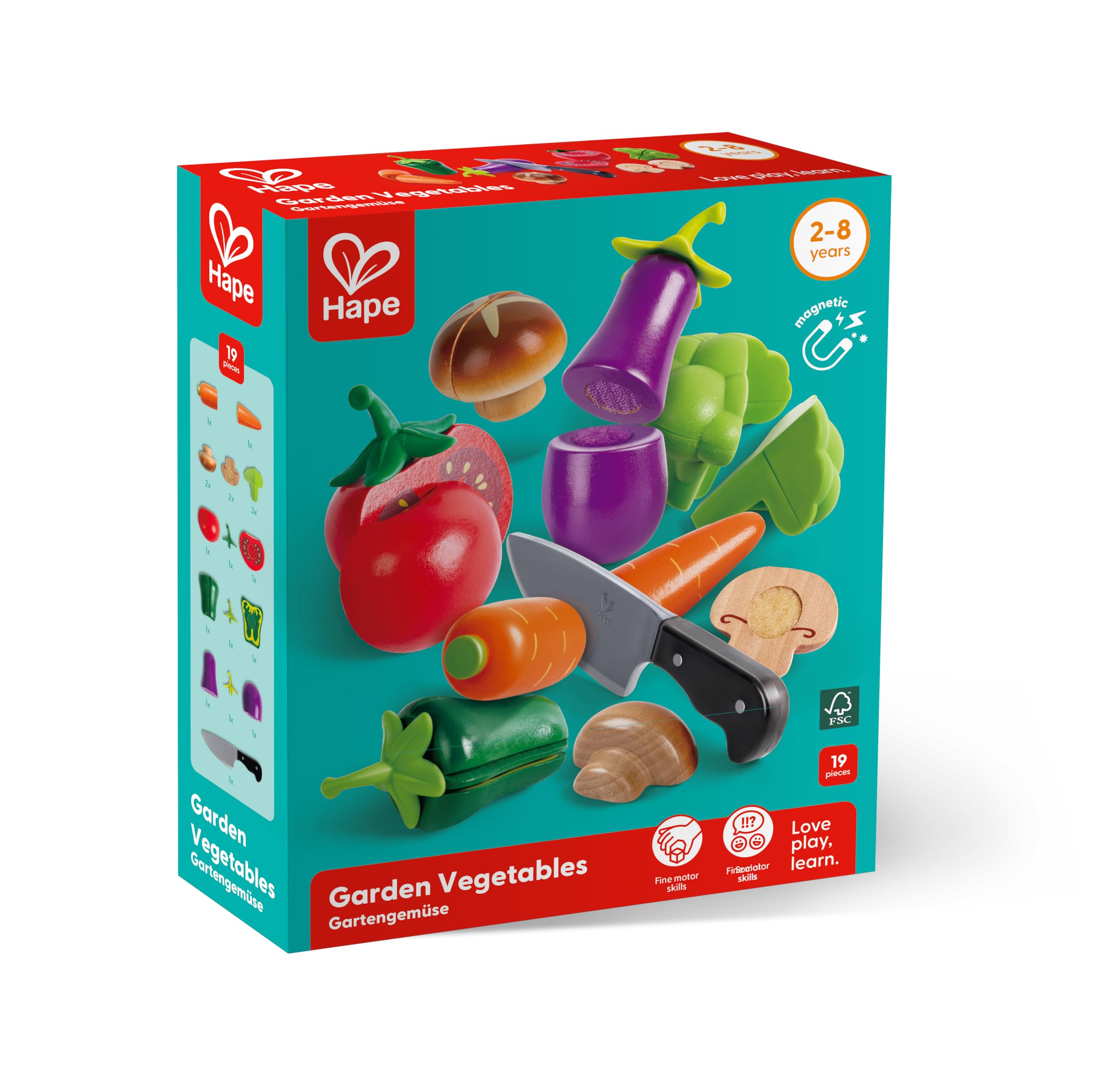 Hape Garden Vegetables verdure giocattolo in legno