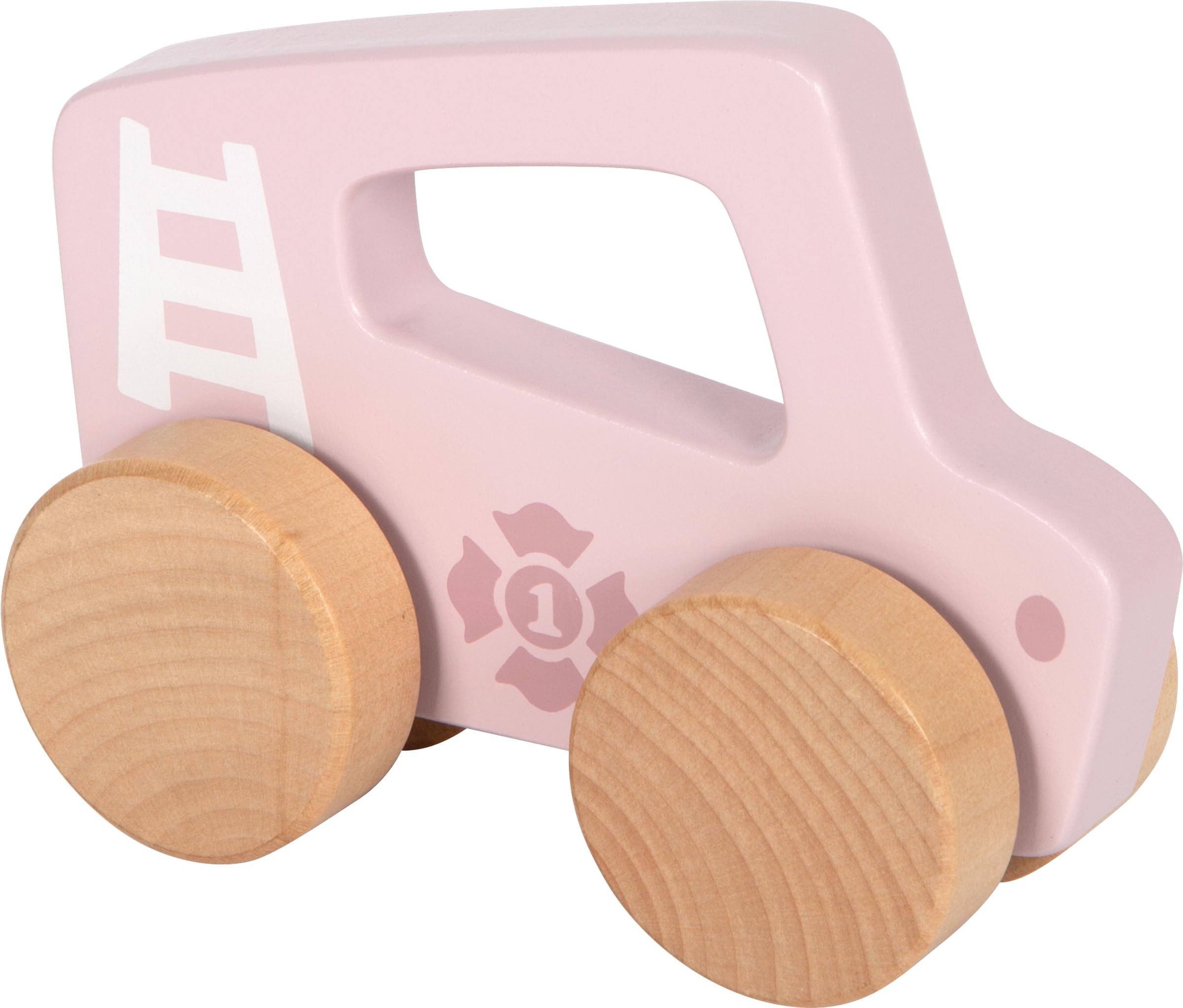 smallfoot 12709 automobilina legno rosa 2 in 1 6 mesi
