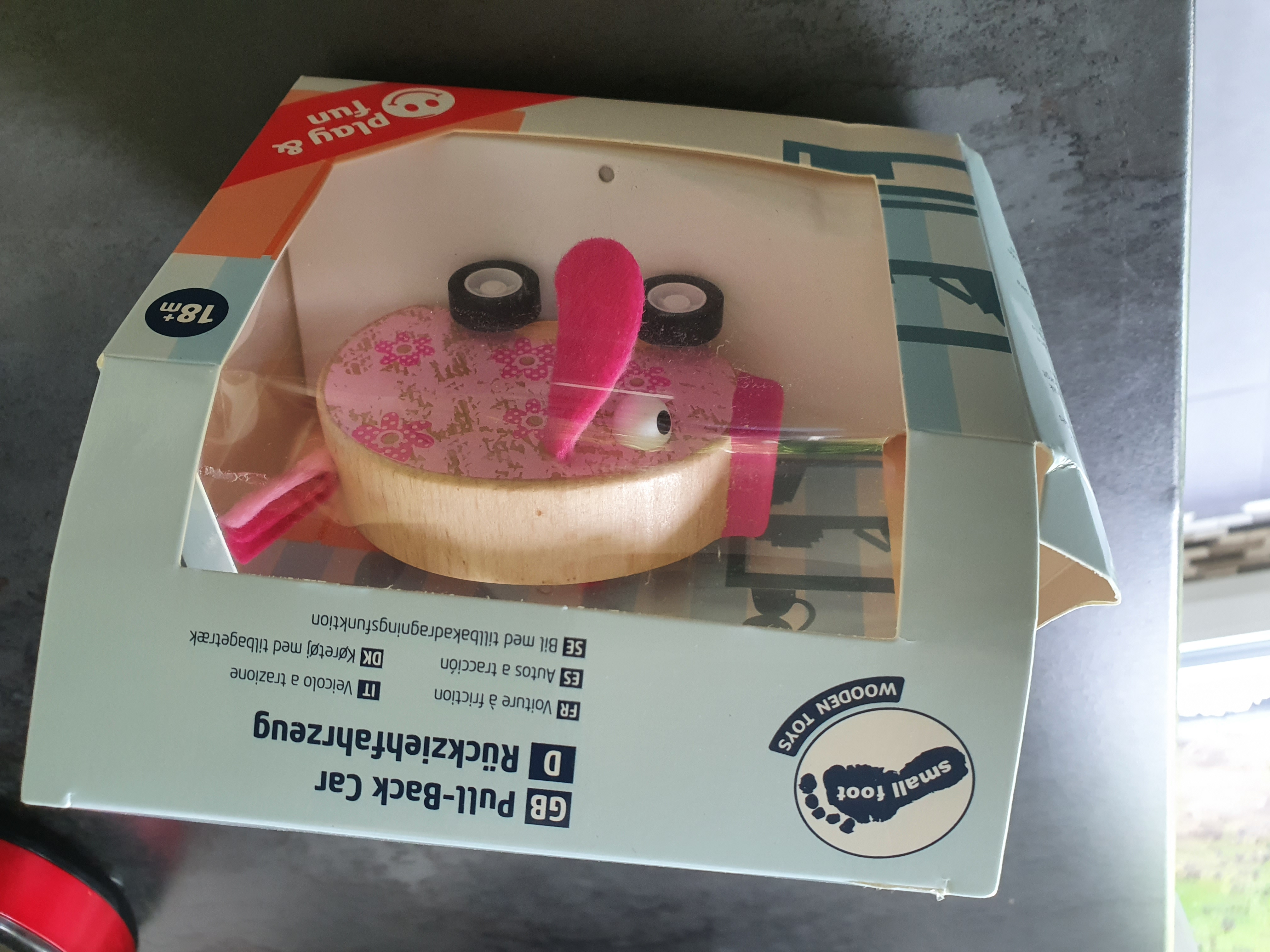Smallfoot 11151 maialino a trazione giocattolo in legno