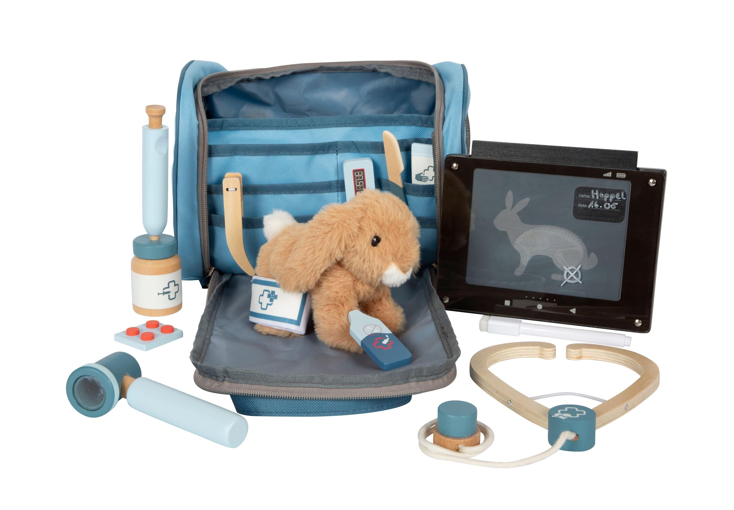 smallfoot 12737 borsa veterinario legno con coniglio