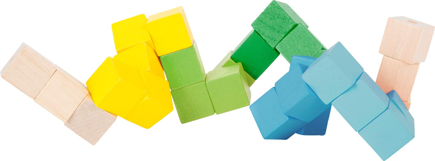 smallfoot Cubo da Costruzione cubo magico blu e verde legno FSC