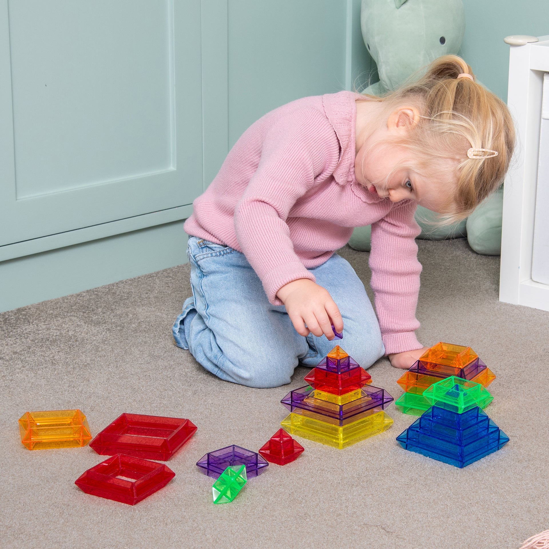 Tickit Translucent Colour Pyramid Builder costruzioni 30 pezzi