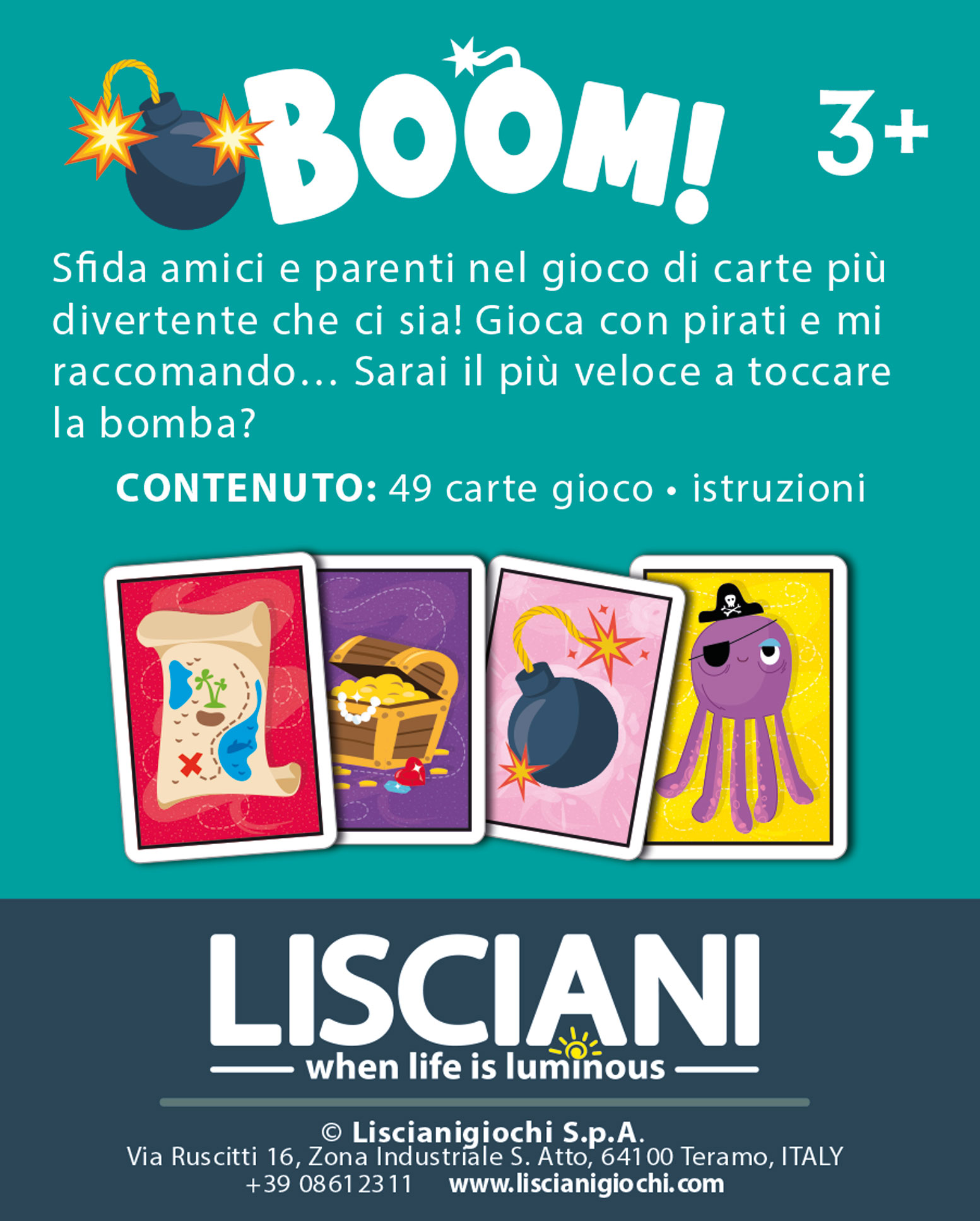 Ludoteca Le Carte dei Bambini Boom gioco di carte pirati