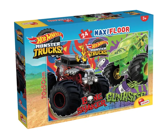 Hot Wheels Maxifloor 24 puzzle 24 pezzi monster truck