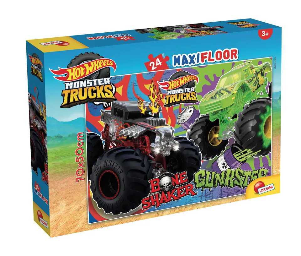 Hot Wheels Maxifloor 24 puzzle 24 pezzi monster truck
