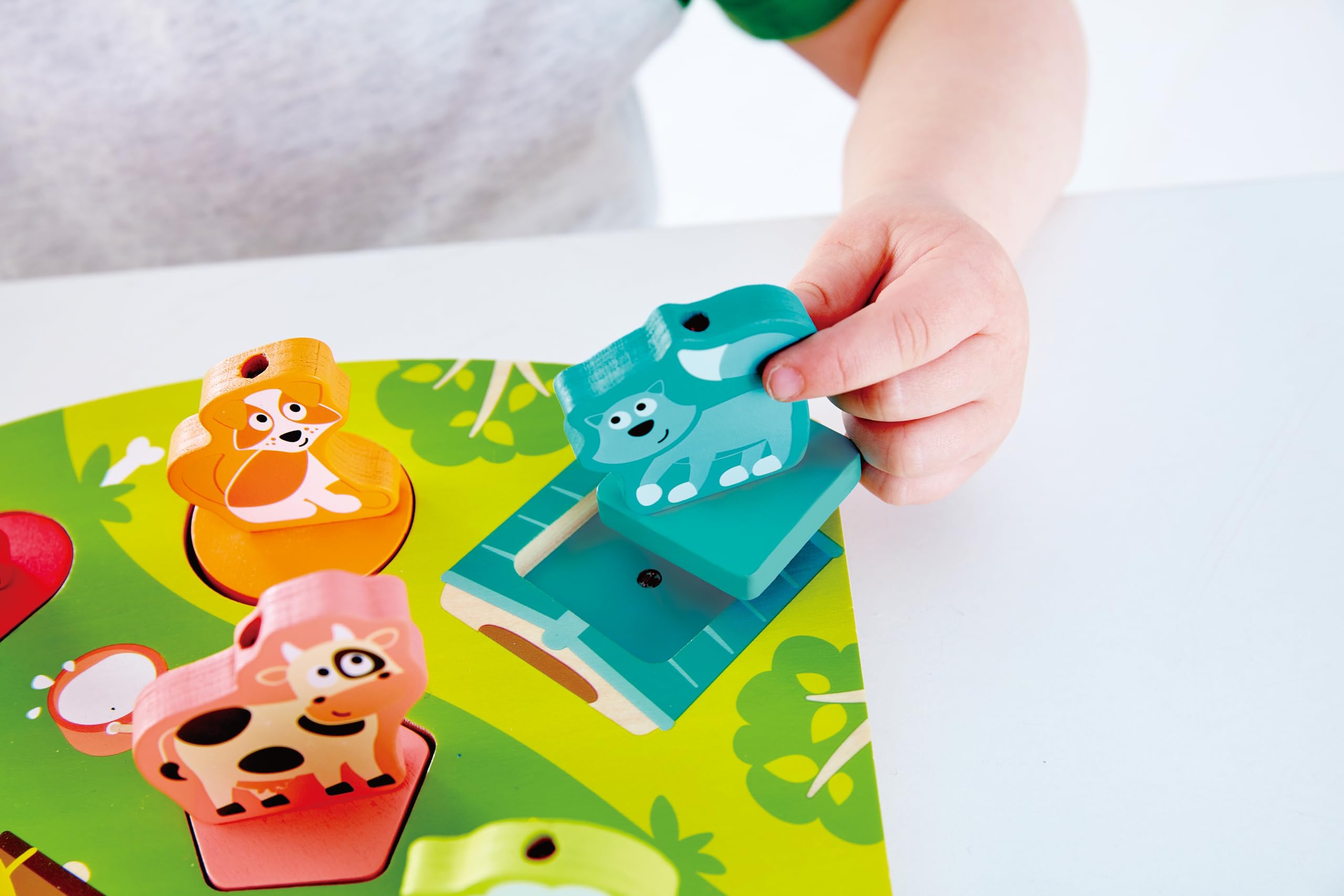 Hape E1614 puzzle legno bambini coordinazione oculo-manuale