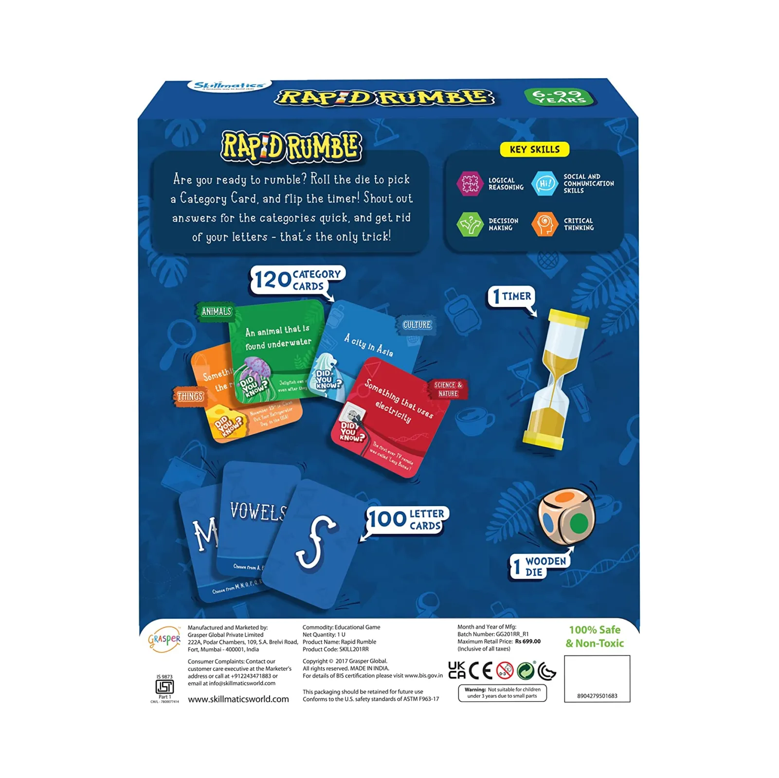Skillmatics Rapid Rumble gioco da tavolo categorie 6+