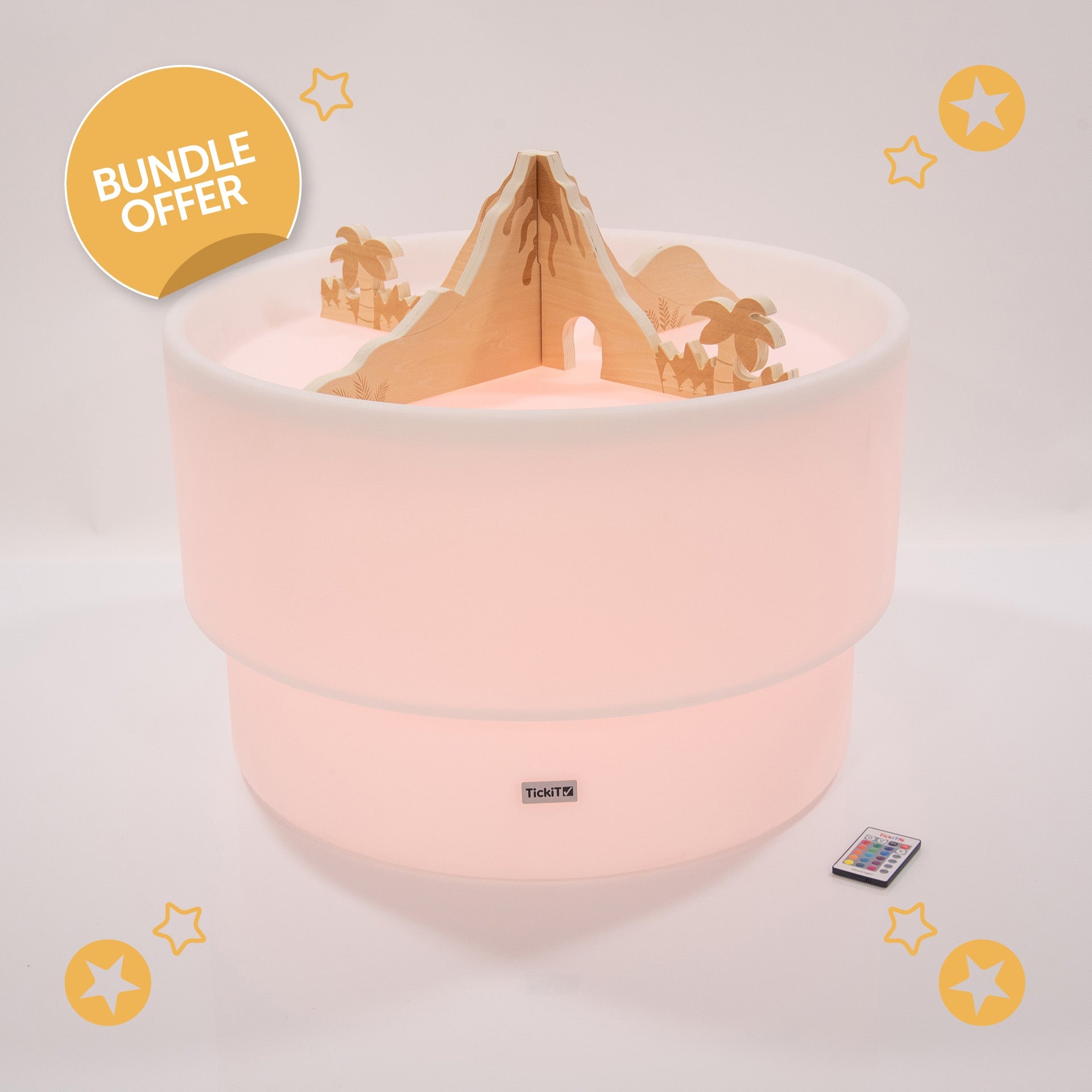 Tickit Discovery Glow Table tavolo luminoso con divisori dinosauri