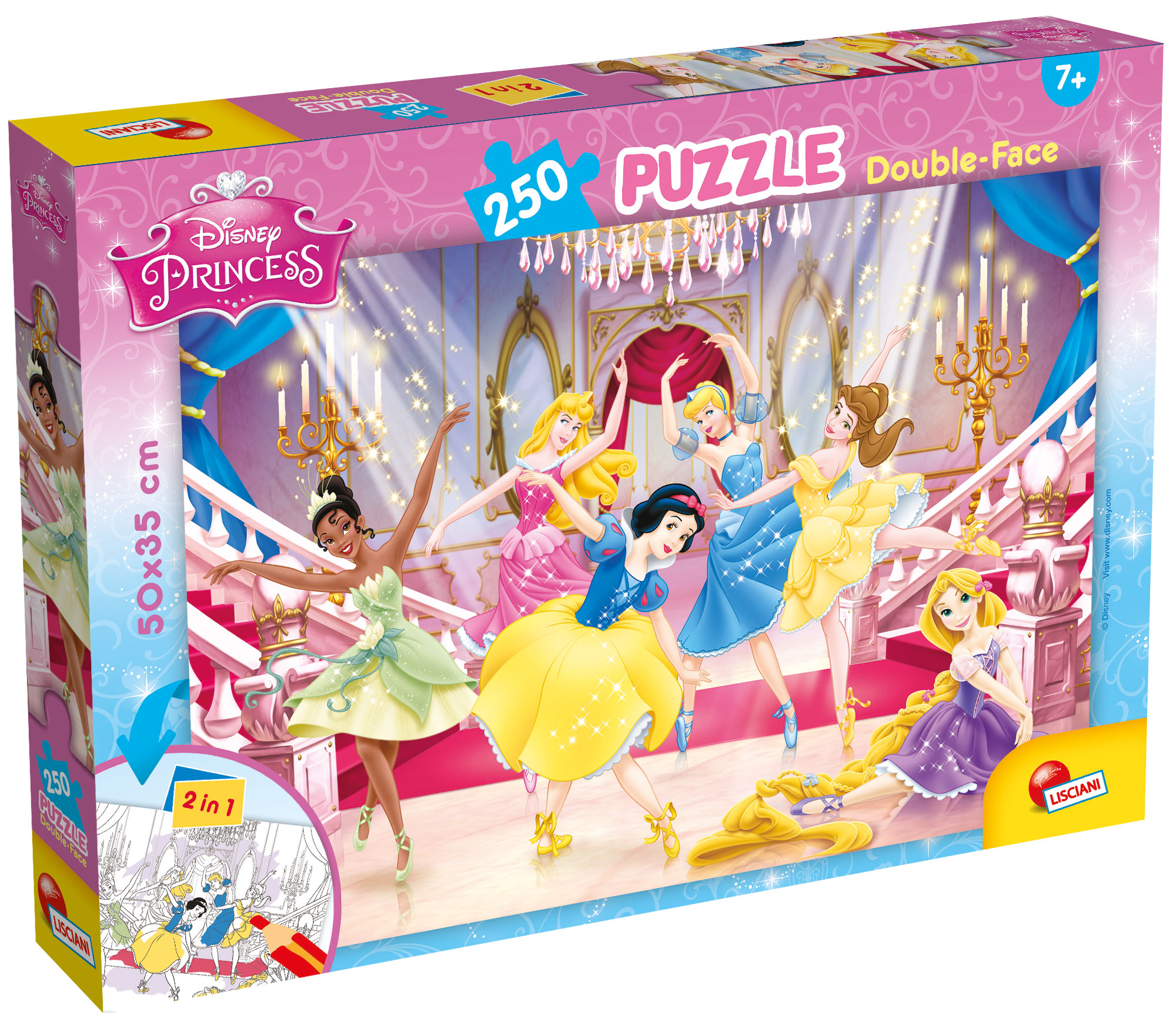 Lisciani Disney Puzzle DF Plus 250 Princess puzzle double-face