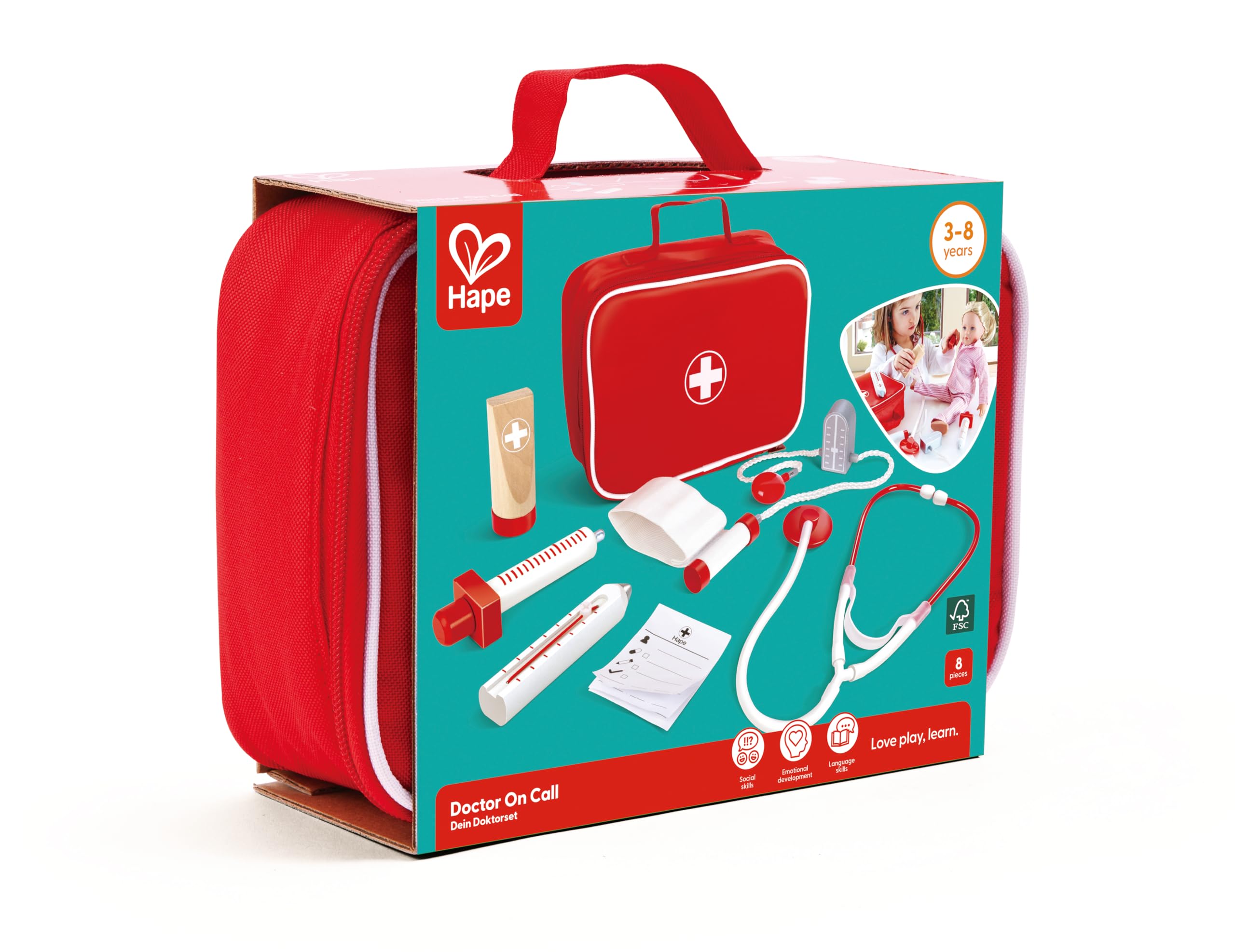Hape Set del Dottore valigetta giocattolo con stetoscopio