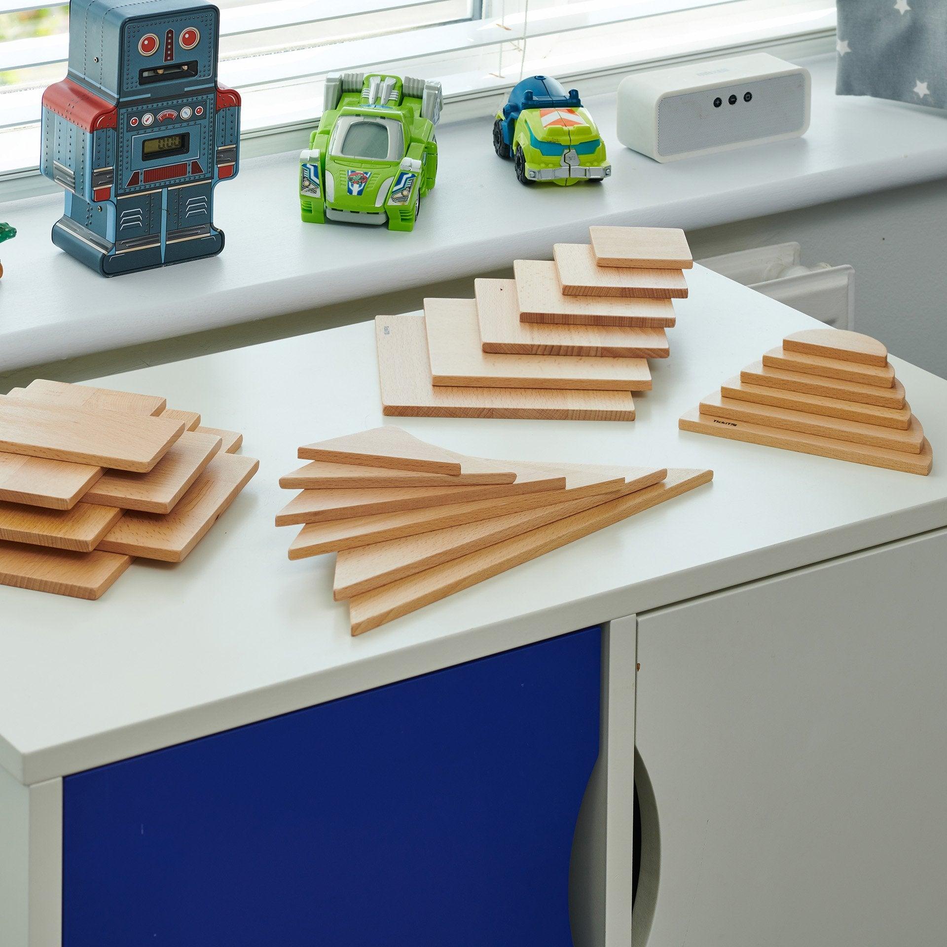 Tickit Natural Architect Panel Set pannelli 24 pezzi legno