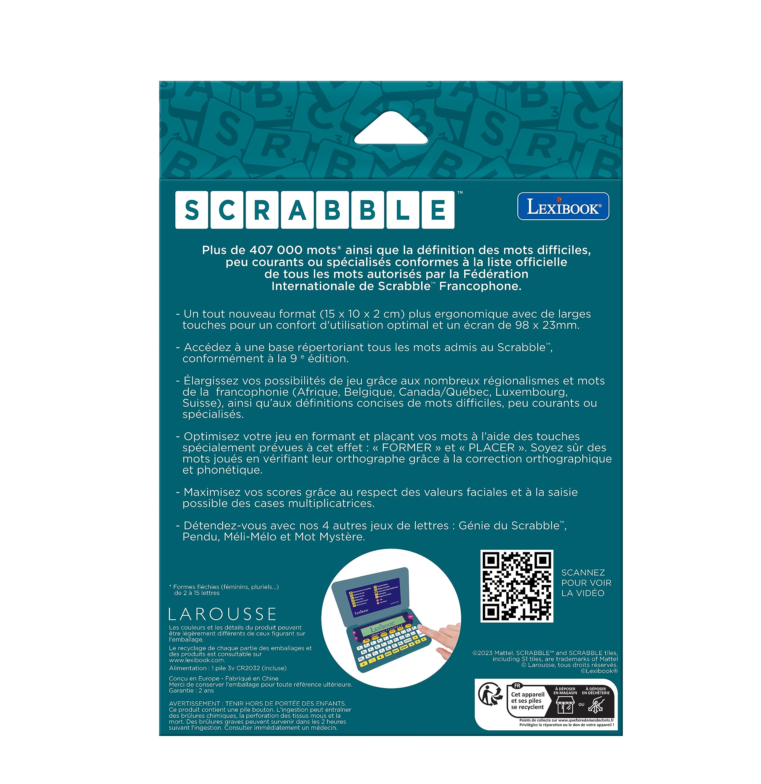 Lexibook Scrabble Dizionario Elettronico Ufficiale Francese