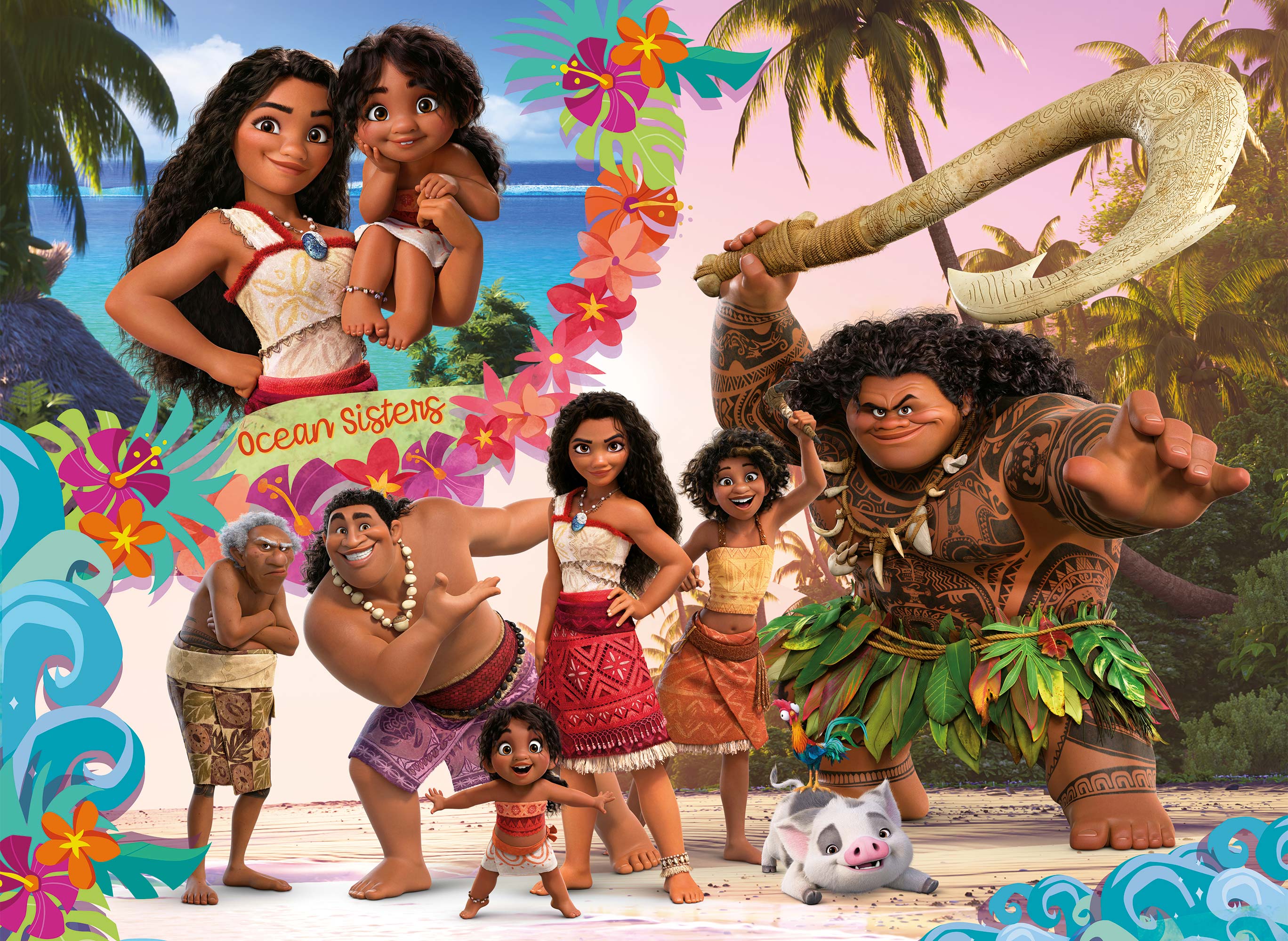 Lisciani Disney M-Plus puzzle 48 pezzi Oceania 2 colorabile