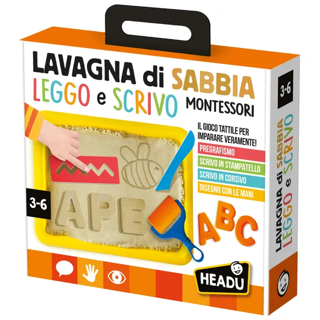 Headu lavagna di sabbia Montessori leggo e scrivo