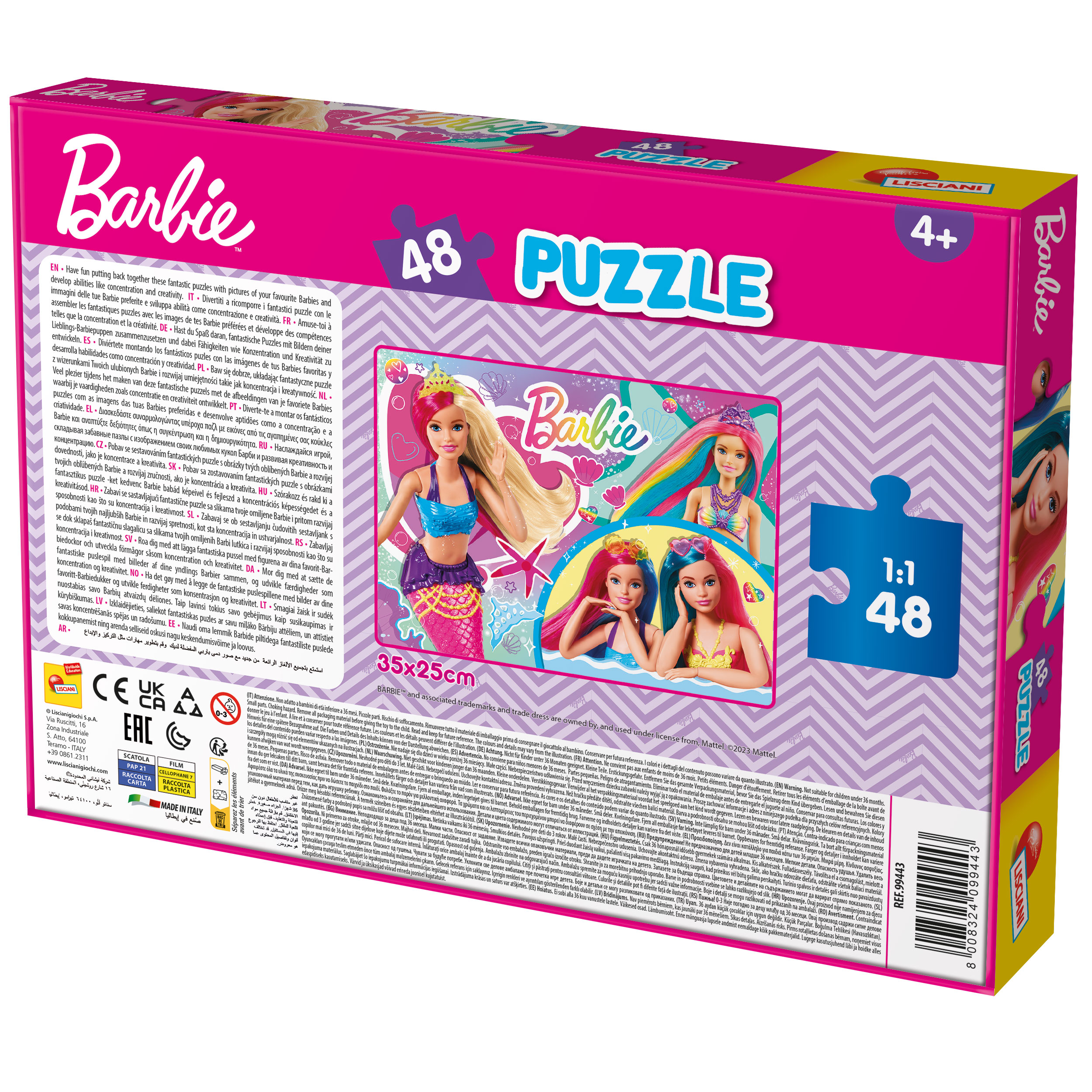 Lisciani Barbie Puzzle M-Plus 48 puzzle 48 pezzi scintillante
