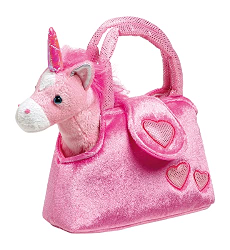 smallfoot Fina 4146 peluche unicorno rosa con borsa 18 cm