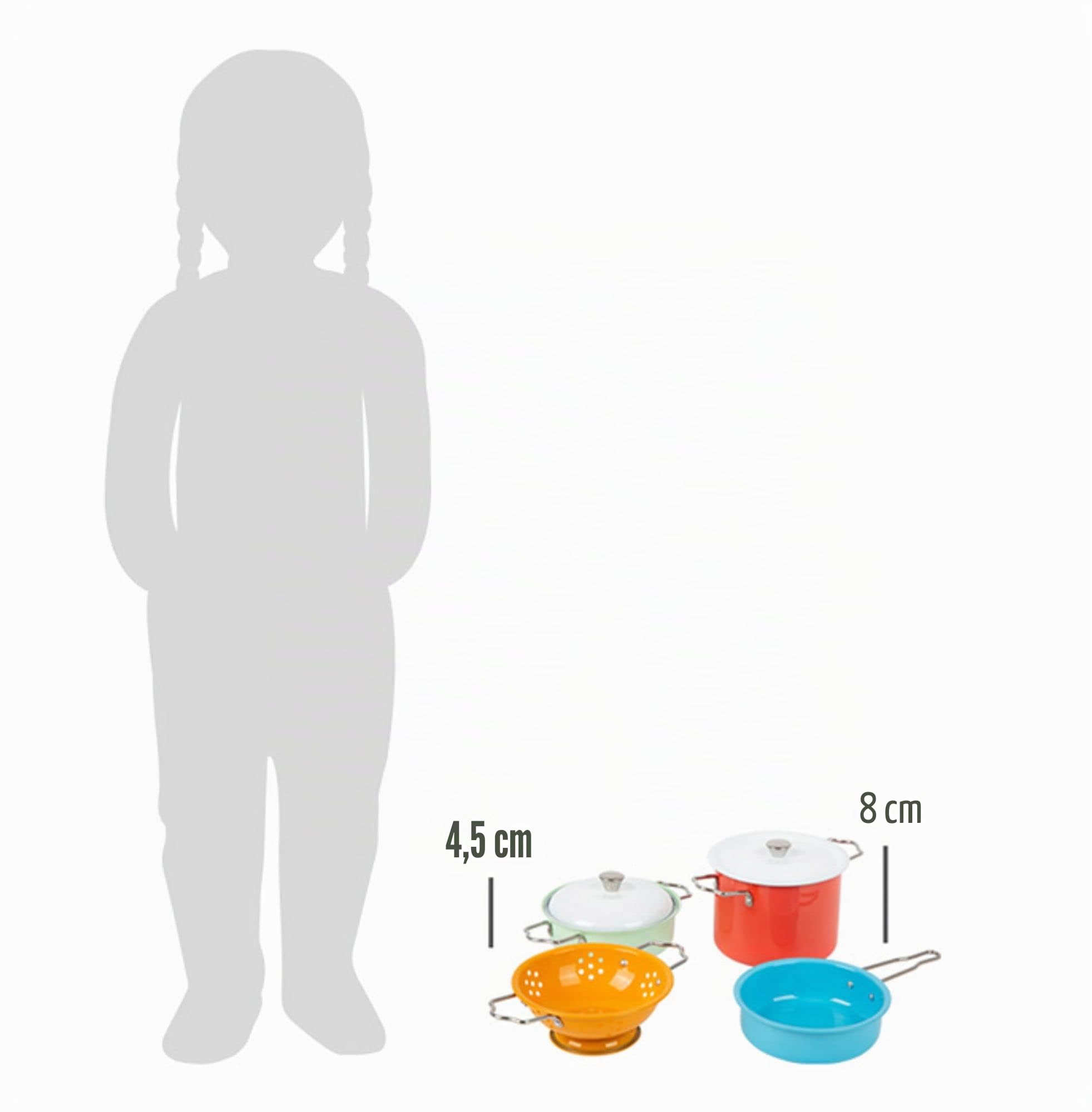 smallfoot set pentole acciaio cucina da gioco