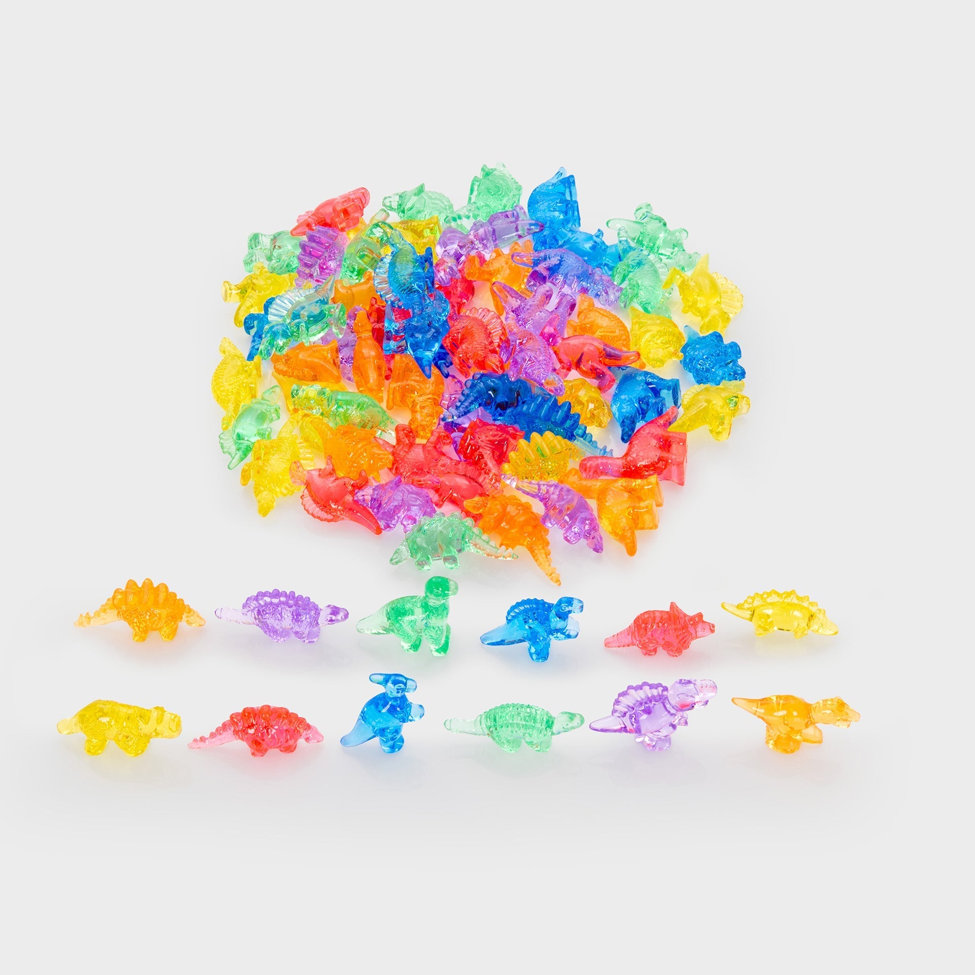 Tickit Translucent Colour Dinosaurs contatori 72 pezzi traslucidi