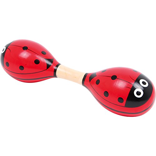 smallfoot maracas coccinella 23 cm set 2 pezzi legno